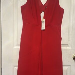 BCBGeneration Vibrant Red Backless Dress